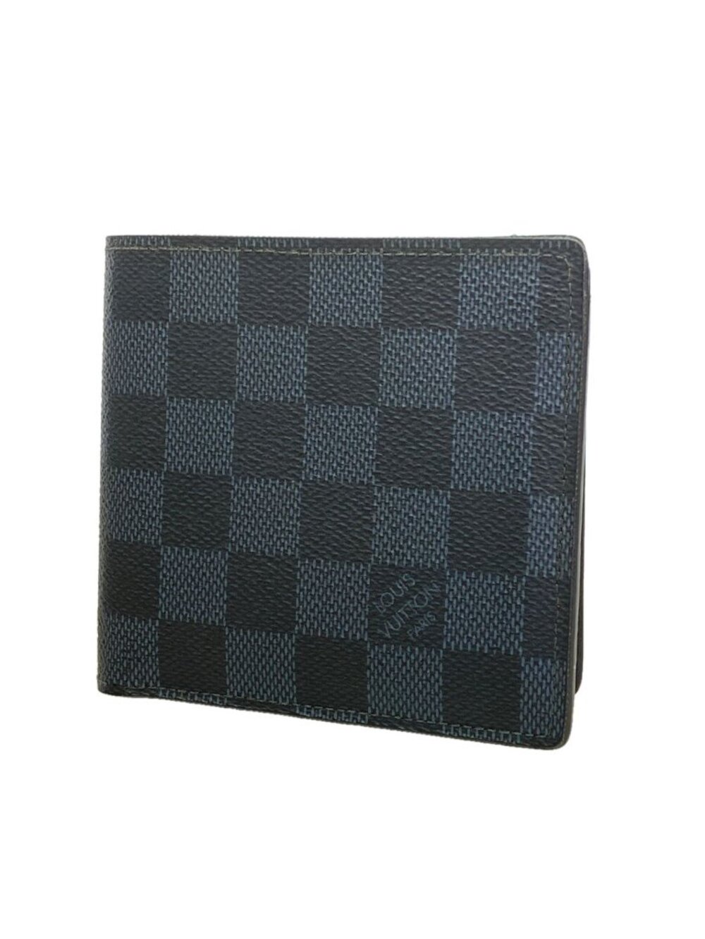 Louis Vuitton Wallet Damier Cobalt Portefeuille Marco Black Navy